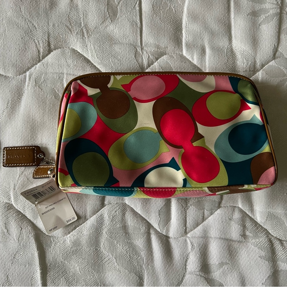 Coach silk cosmetic bag